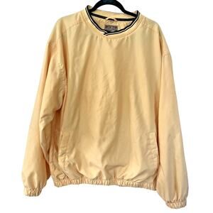 Dunbrooke Upstream Pullover Golf Jacket Yellow Wind Resistant Long Sleeve XL
